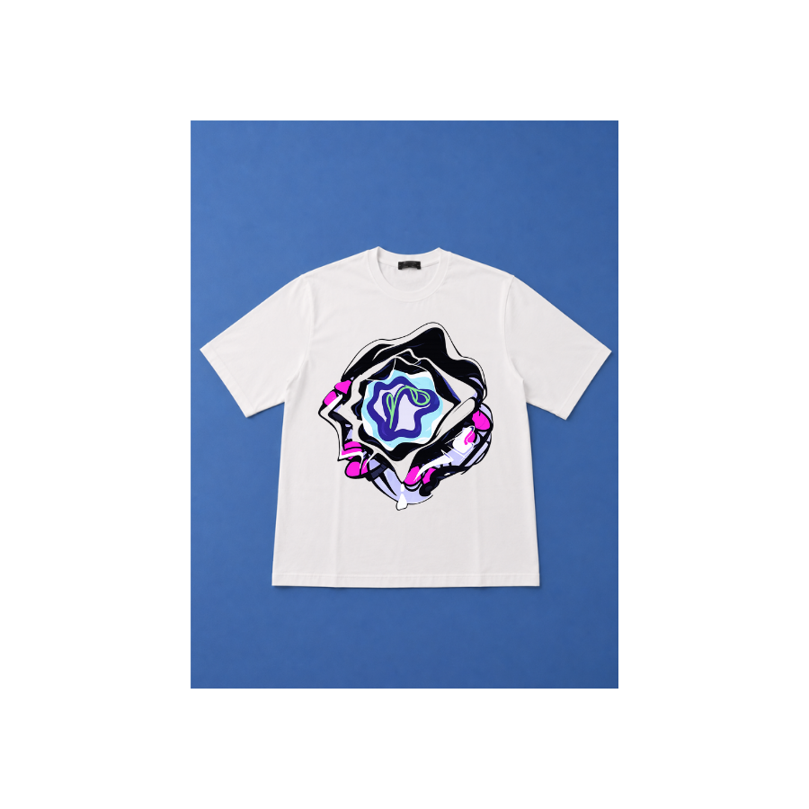 BLUE FLOWER T-SHIRT REGULAR FIT