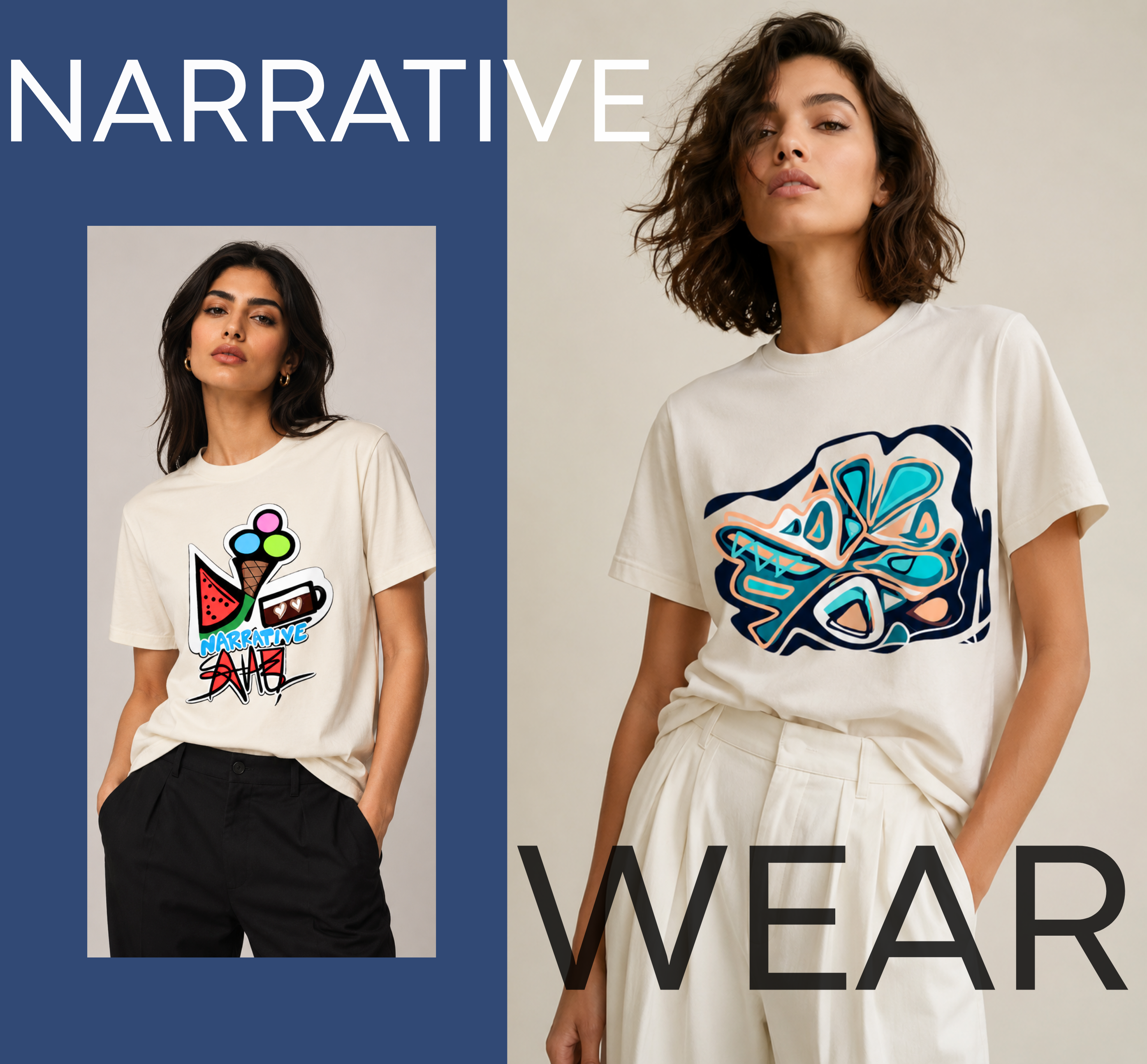 NARRATIVE CULT T-SHIRT SUMMER ARTWORK