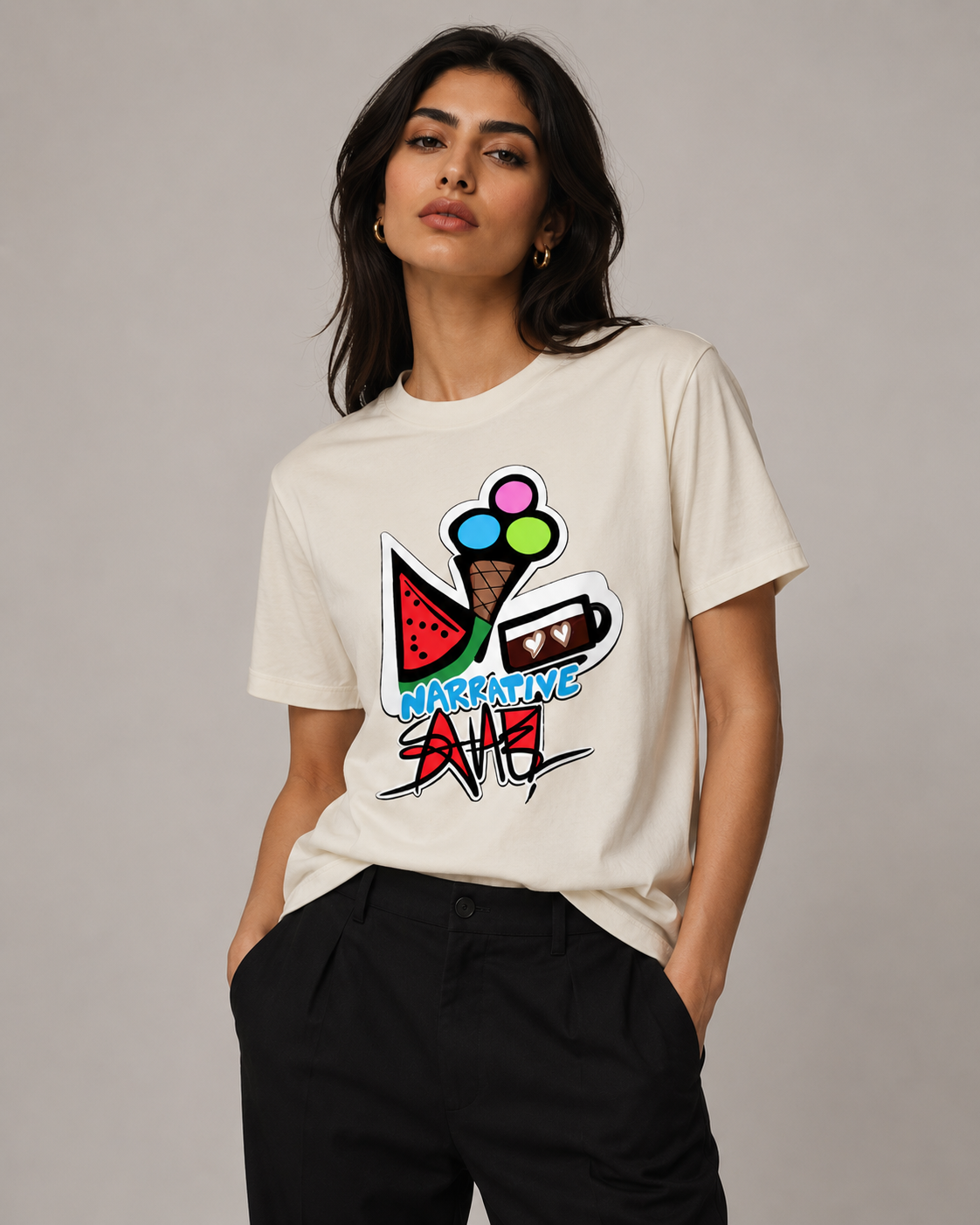 NARRATIVE CULT T-SHIRT SUMMER ARTWORK
