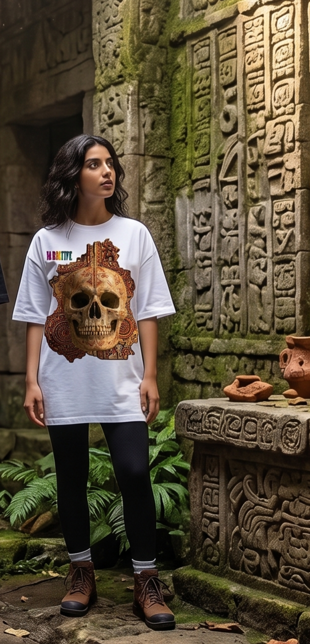 MAORI SKULL T-SHIRT OVERSIZE