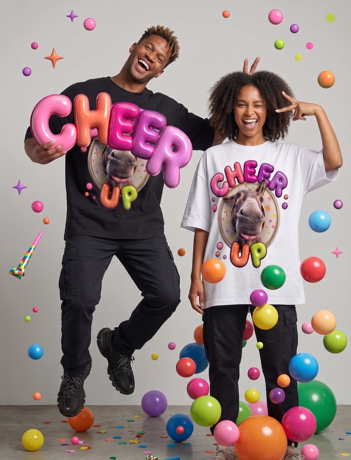 CHEER UP OVERSIZE T-SHIRT