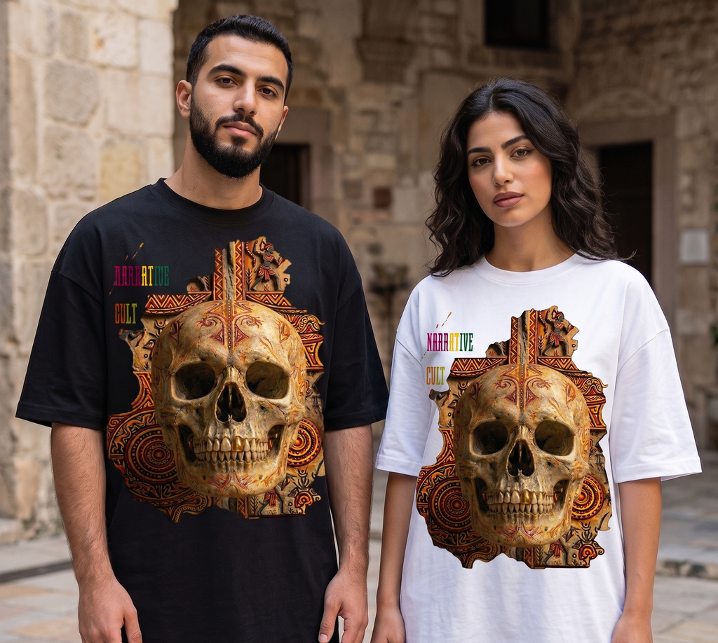 MAORI SKULL T-SHIRT OVERSIZE