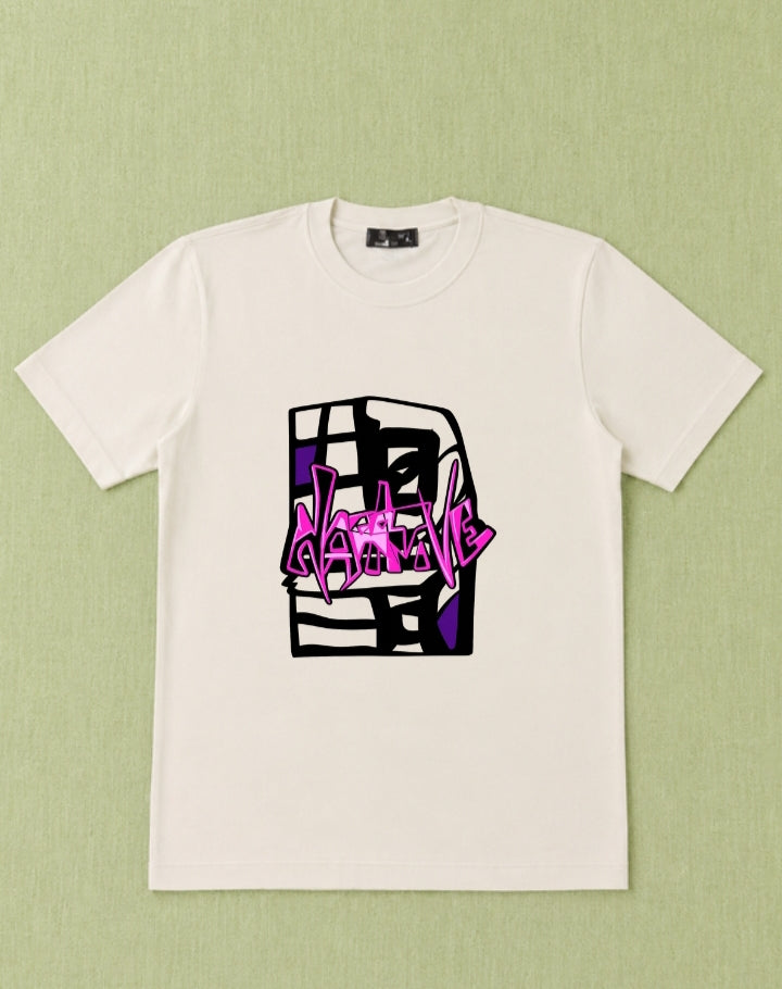 Narrative Graffiti T-Shirt Pink-Black