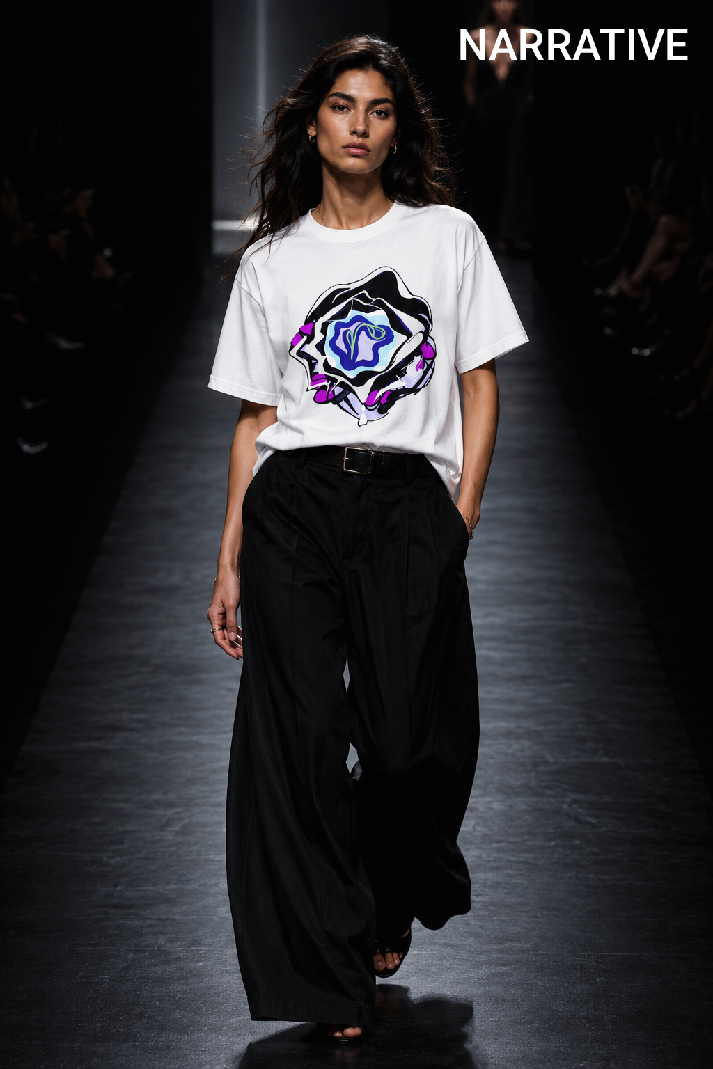 BLUE FLOWER T-SHIRT REGULAR FIT