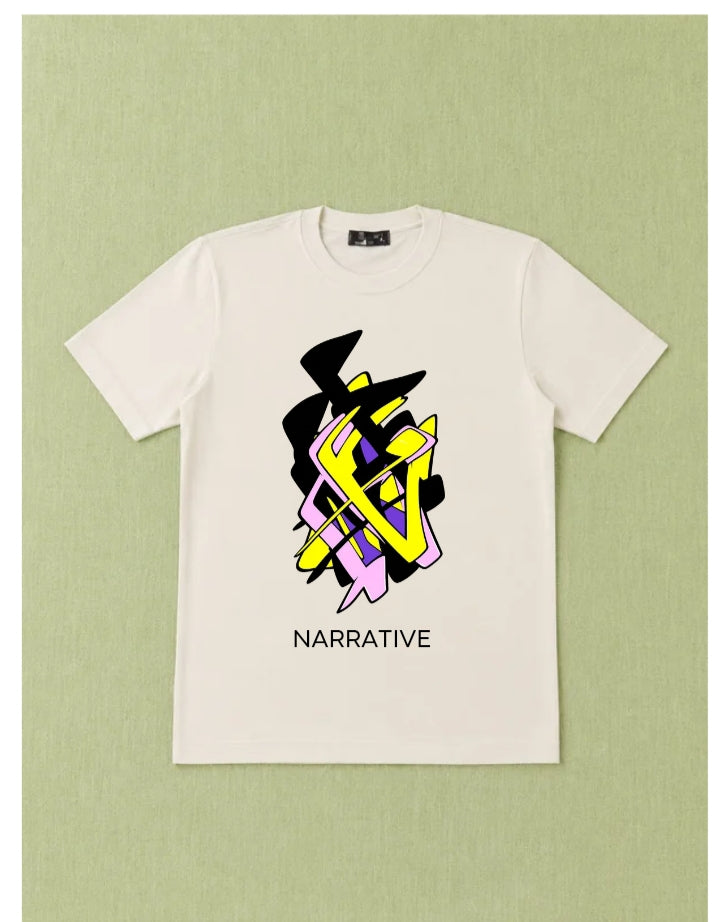 NARRATIVE Art Graphic Casual Graffiti T-shirt