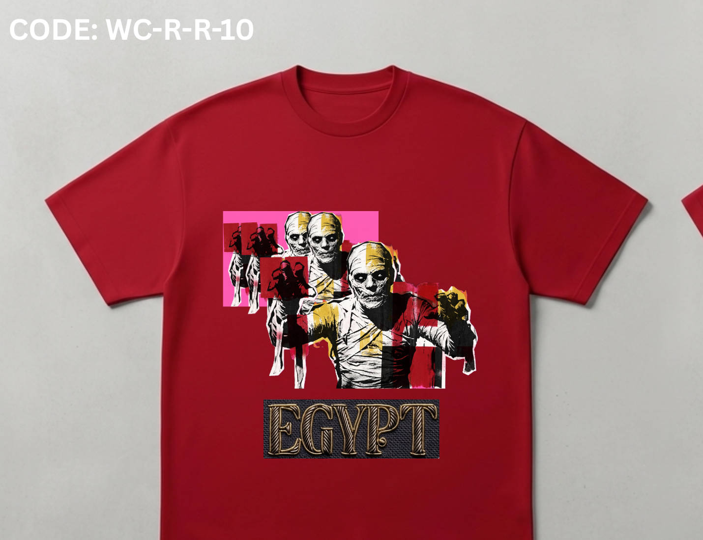 ZOMBIES IN EGYPT GRAPHIC MULTICOLOR T-SHIRT