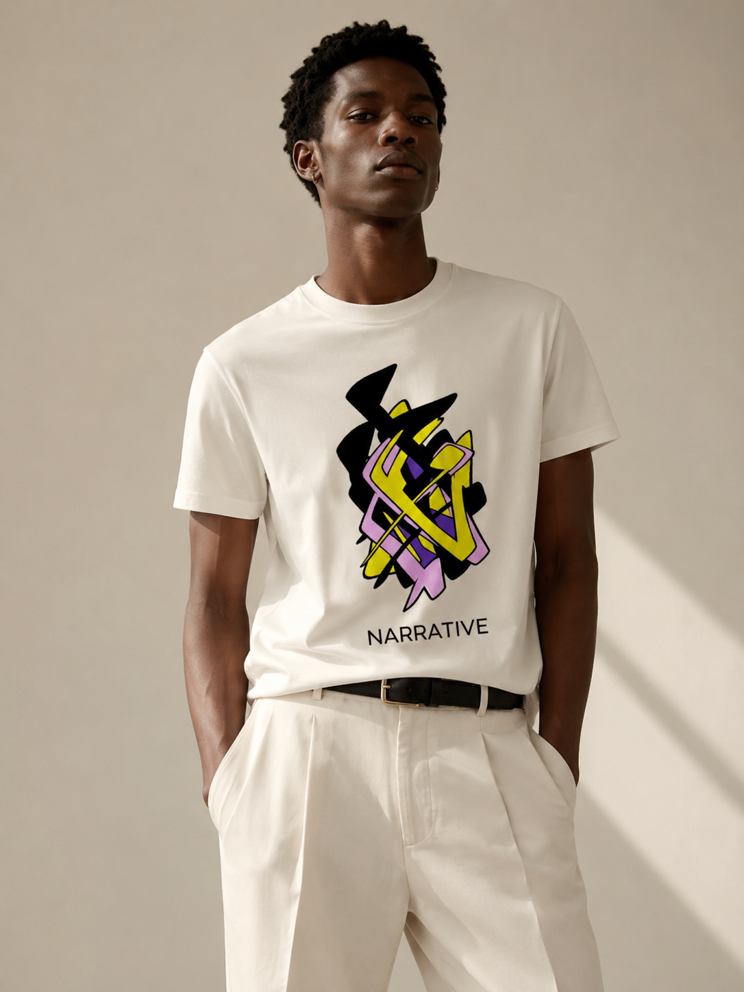 NARRATIVE Art Graphic Casual Graffiti T-shirt