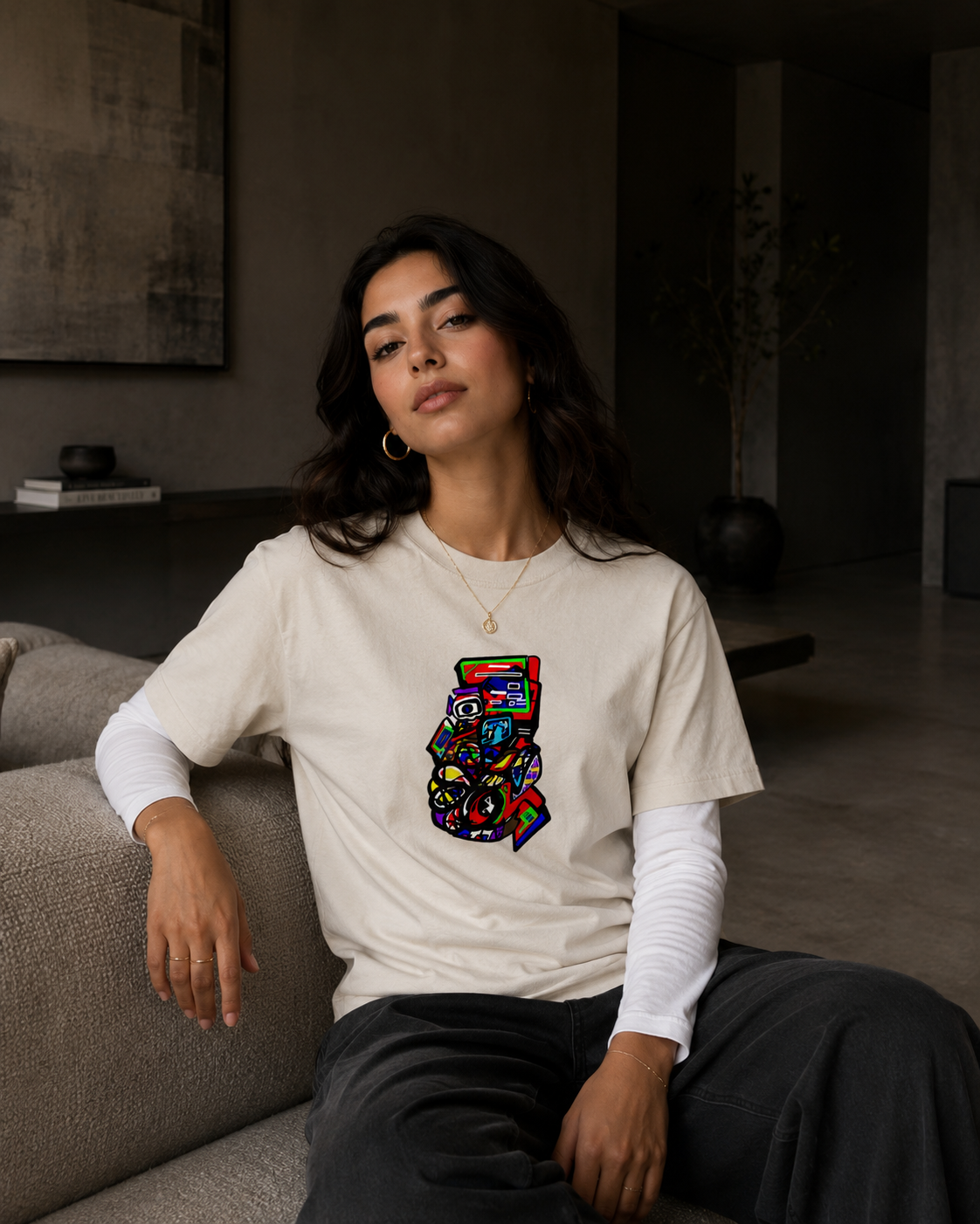 BOOMBOX NARRATIVE GRAPHICS T-SHIRT
